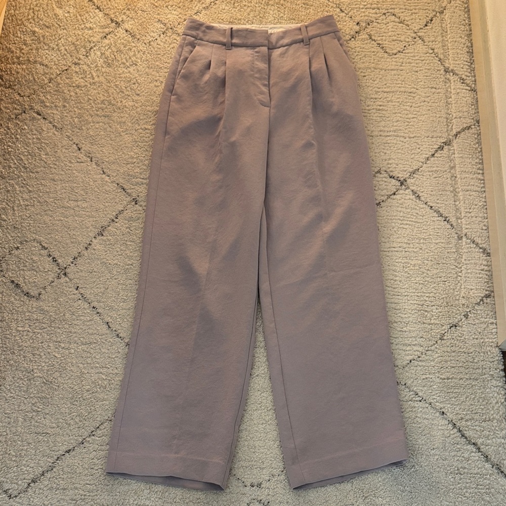 Aritzia Womens Wide-Leg Trousers in Dusty Mauve